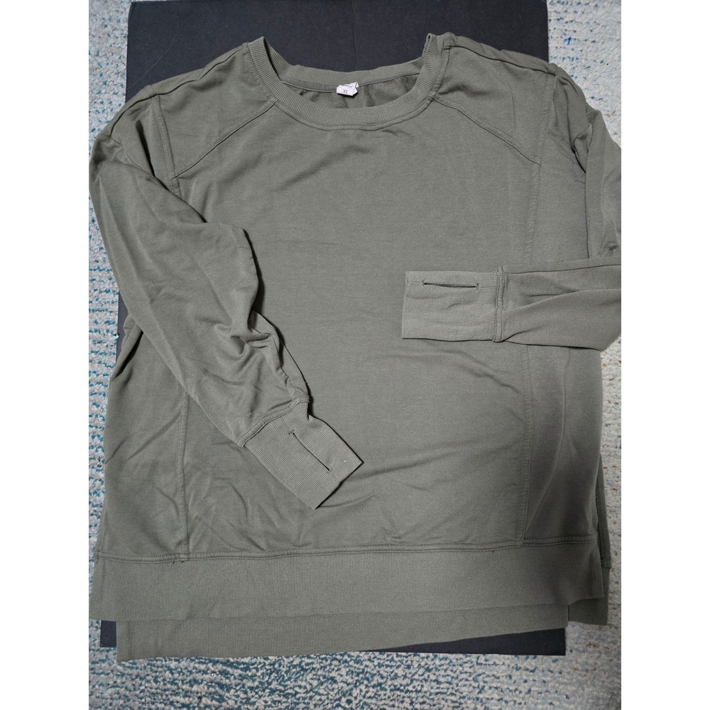 90 Degrees-Reflex olive grn Athletic Sweatshirt Crewneck‎ Pullover XL, thumbhold